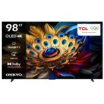 TCL 98 Inch C655 4K QLED Pro HDR 10+ Smart Google TV, Dolby Vision Atmos Black Model 98C655 | 1 Year Warranty