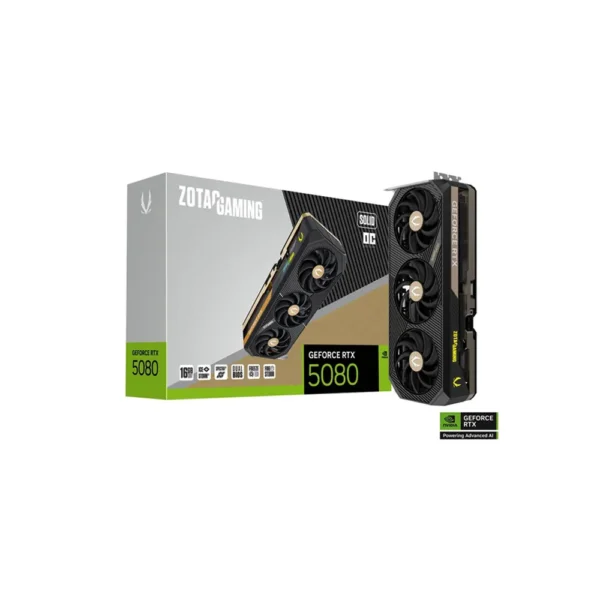 ZOTAC GAMING GEFORCE RTX 5080 SOLID OC 16 GB 256 BIT GDDR7 Graphics Card-ZT-B50800J-10P