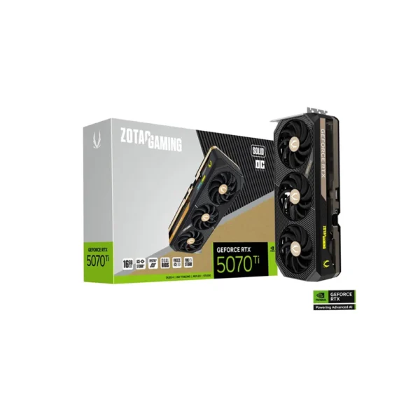 ZOTAC SOLID OC GeForce RTX 5070 Ti 16GB GDDR7 Graphics Card, ZT-B50710J-10P
