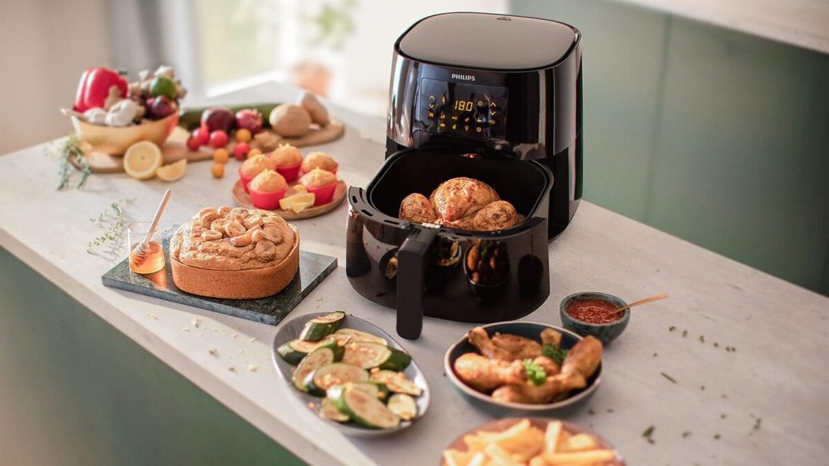 PHILIPS 6.2 Liter Essential XL Air Fryer Healthy Frying With Rapid Air Technology Color Black Model – HD9270/91 – 1 Year Warranty. - Image 3