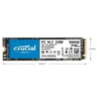 Crucial P2 2TB NVMe PCIe M.2 Internal SSD up to 2400MB/s – CT2000P2SSD8 - Image 3
