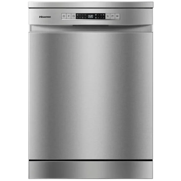 Hisense Free Standing Dishwasher 13 Place Settings 8 Programs Color Silver Model – HS622E90G – 1 Year Warranty.