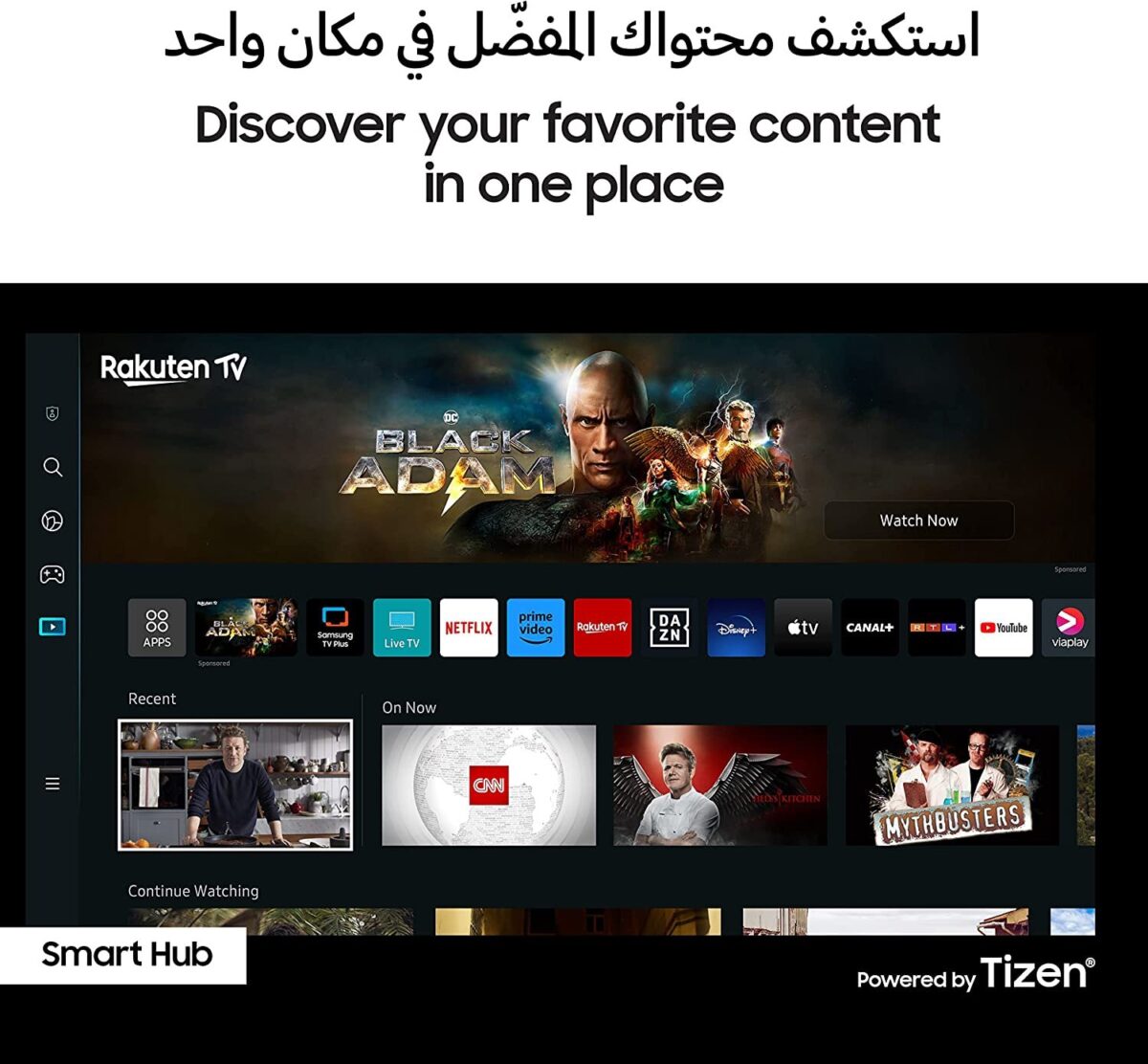 Samsung 43 Inch Crystal UHD 4K Smart TV, (Series CU7000), Crystal Processor 4K, Vivid Crystal Colors, Smart Hub, Color Black Model – UA43CU7000UXZN – 1 Year Warranty. - Image 3