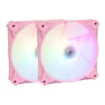 darkFlash Twister DX240 ARGB AIO Liquid CPU Cooler Pink - Image 2