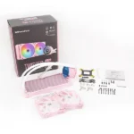 darkFlash Twister DX240 ARGB AIO Liquid CPU Cooler Pink - Image 7
