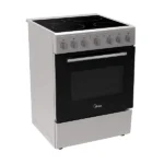 Midea 4 Zones Ceramic Cooker With 65 Liter Multifunction Oven, Mechanical Timer, Convection Fan, Rotisserie, Sleek Design 60 x 60 cm Color Silver Model – VC6814 – 1 Year Full Warranty.