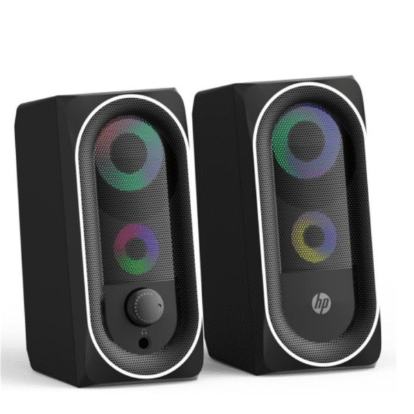 HP DHE-6001 Wired Multimedia Speaker – RGB Gaming Mini Stereo Surround Sound Backlight Orginal
