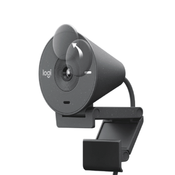 Logitech Brio 300 Full HD Webcam with Privacy Shutter, Noise Reduction Microphone, USB-C, Ceritified for Zoom, Microsoft Teams, Google Meet, Auto Light Correction – Graphite