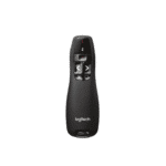 Logitech R400 Wireless Presentation Remote 2.4 GHz USB-Receiver Red Laser Pointer 15-Meter Operating Range 6 Buttons Intuitive Slideshow Control Battery Indicator PC