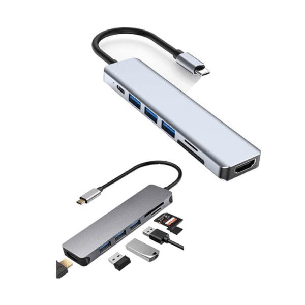 Ugreen USB C Hub Multiport Adapter: 7-in-1 Docking Station with 4K HDMI, PD 100W, USB 3.0/2.0 – SD/TF Card Reader, USB C Dongle Compatible with MacBook Pro/Air, Laptop and Other Type C Devices