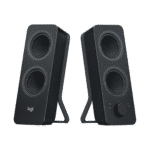 Logitech Z207 Wireless Bluetooth PC Speakers, Stereo Sound, 10 Watts Peak Power, 3.5mm Audio Input, Headphone Jack, Multi Device, Easy Switch, UK Plug, Computer/TV/Smartphone/Tablet – Black