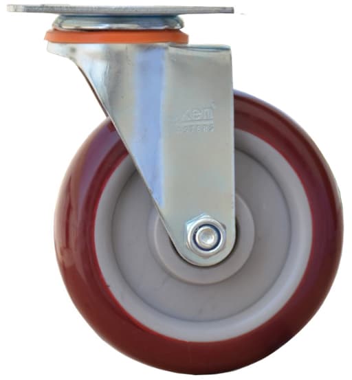 CASTER WHEEL PU 4″ SWIVEL-UKEN