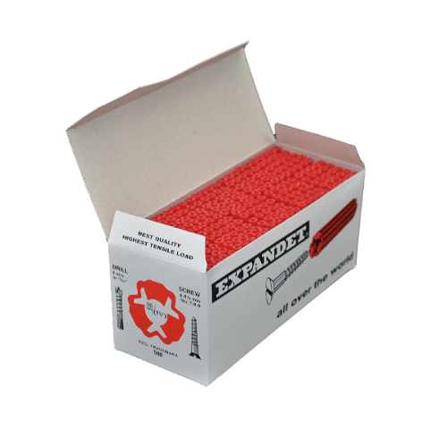 Expandent Wall Plugs Red 6 inch