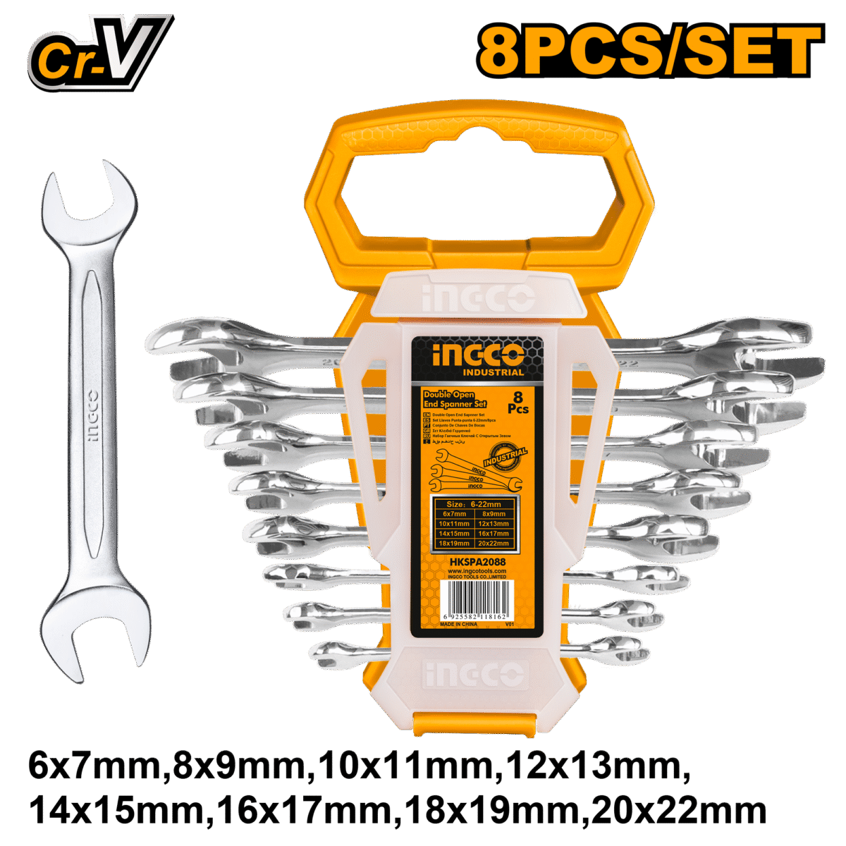INGCO Double open end spanner set (HKSPA2088) - Image 1