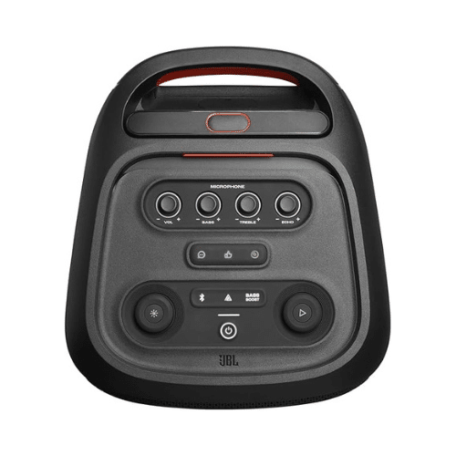 JBL PartyBox Stage 320 Portable Bluetooth Speaker, With Wheels, 5.4 Bluetooth, 240W, Splash Proof, Multi Speaker Connection, Dual Mic & Guitar Inputs, 18 Hours Max Playing Time, Black | PRTYBXSTG320 - Image 4