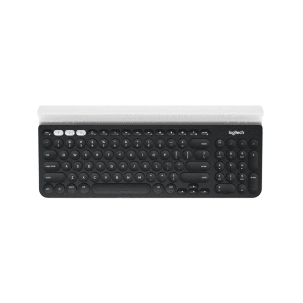Logitech K780 Multi Device Wireless Keyboard For Windows, Apple, Android Or Chrome, Wireless 2.4Ghz And Bluetooth, Quiet, Pc/Mac/Laptop/Smartphone/Tablet Dark Grey/White, Black