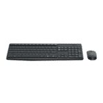Logitech MK235 Wireless Keyboard and Mouse Combo for Windows, 2.4 GHz Wireless with Unifying USB-Receiver, Wireless Mouse, 15 FN Keys, 3-Year Battery Life, PC/Laptop, Arabic/English Layout – Black - Image 3