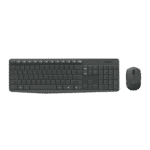 Logitech MK235 Wireless Keyboard and Mouse Combo for Windows, 2.4 GHz Wireless with Unifying USB-Receiver, Wireless Mouse, 15 FN Keys, 3-Year Battery Life, PC/Laptop, Arabic/English Layout – Black - Image 2