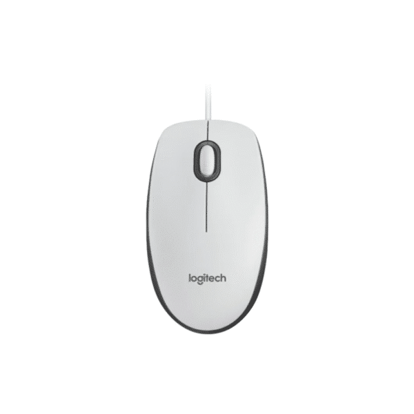 Logitech M100 Wired USB Mouse, 3-Buttons,1000 DPI Optical Tracking, Ambidextrous, Compatible with PC, Mac, Laptop – White