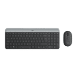Logitech Mk470 Slim Wireless Keyboard & Mouse Combo For Windows, 2.4Ghz Unifying Usb-Receiver, Low Profile, Whisper-Quiet, Long Battery Life, Optical Mouse, Pc/Laptop