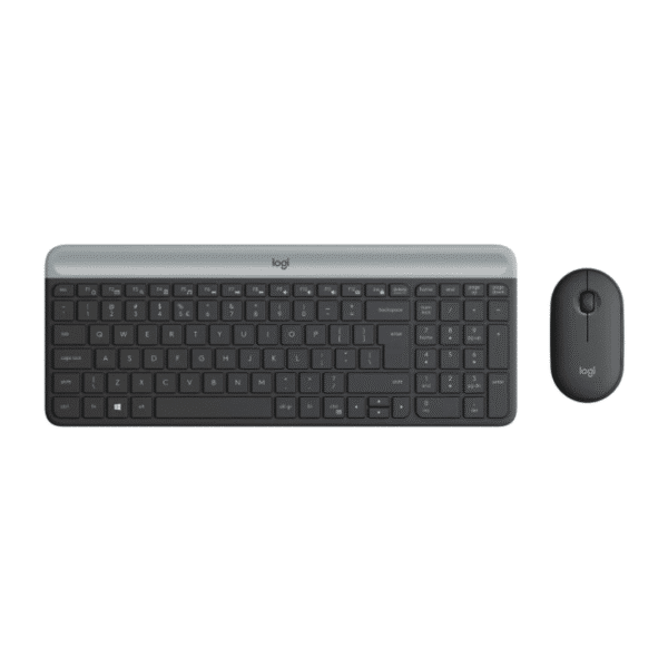 Logitech Mk470 Slim Wireless Keyboard & Mouse Combo For Windows, 2.4Ghz Unifying Usb-Receiver, Low Profile, Whisper-Quiet, Long Battery Life, Optical Mouse, Pc/Laptop