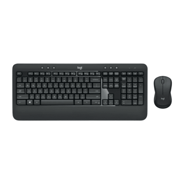 Logitech MK540 Advanced Wireless Keyboard and Mouse Combo for Windows, 2.4 GHz Unifying USB-Receiver, Multimedia Hotkeys, 3-Year Battery Life, for PC, Laptop, Arabic Layout – Black