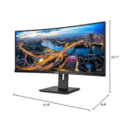 Philips 346B1C UltraWide 34″ Curved Monitor, UltraWide QHD 2K, USB-C and built-in KVM switch, 119% sRGB, USB-PD 90W, Height Adjustable, PowerSensor , 4Yr Advance Replacement Warranty - Image 3