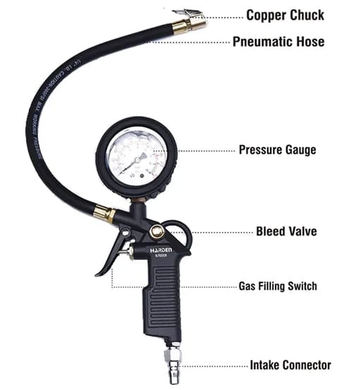 HARDEN TYRE INFLATOR PRESSURE GUAGE