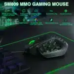SOLAKAKA SM809 Wired RGB Gaming Mouse 22800 DPI MMO - Image 2