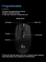Logitech G304 Lightspeed Wireless Mouse 12K DPI 6 Buttons - Image 5