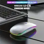 Wireless Bluetooth 2.4GHz RGB Mouse Rechargeable Silent - Image 2