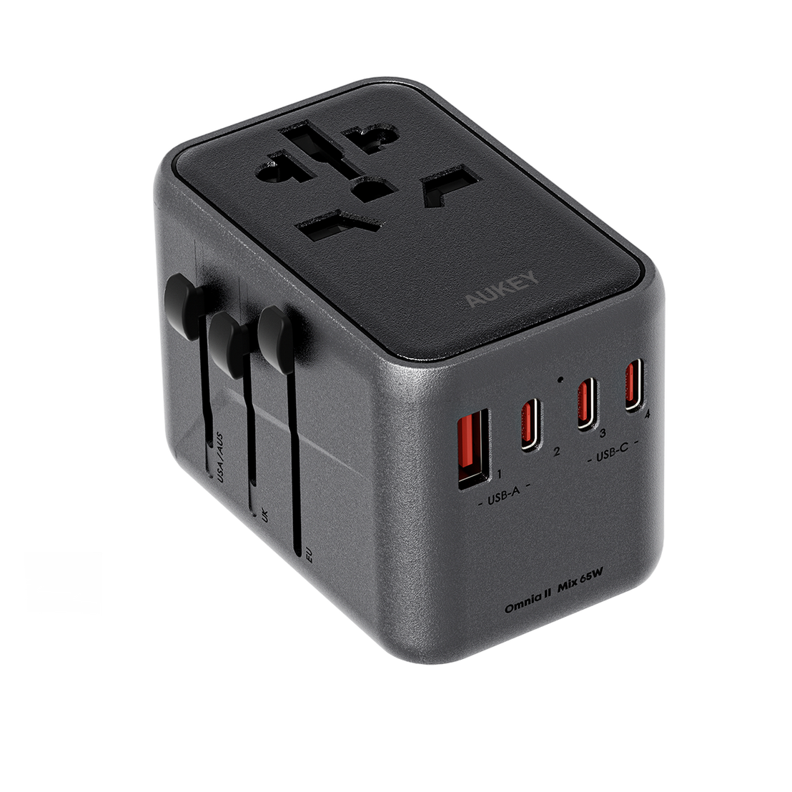 Travel Mate 65W GaN Universal Adapter with USB Ports