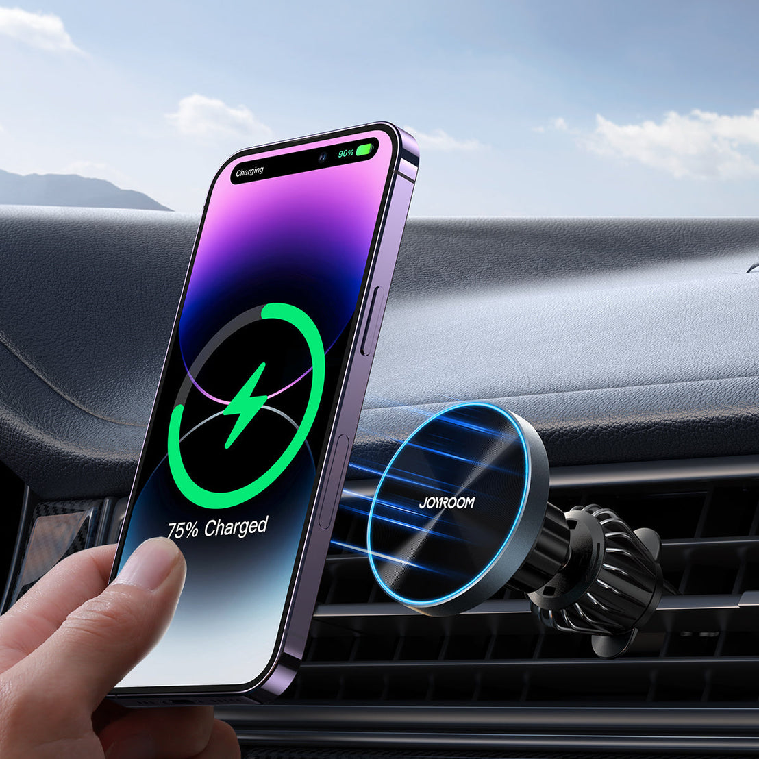 JOYROOM JR-ZS240  Pro 15W Fast wireless Magnetic Wireless Car Charger fit on most air vent blades