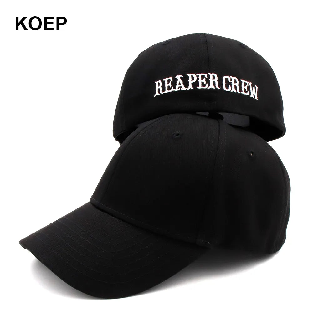 Black Sons Of Anarchy Reaper Crew Fitted KOEP SOA For Baseball Cap (BS-267)