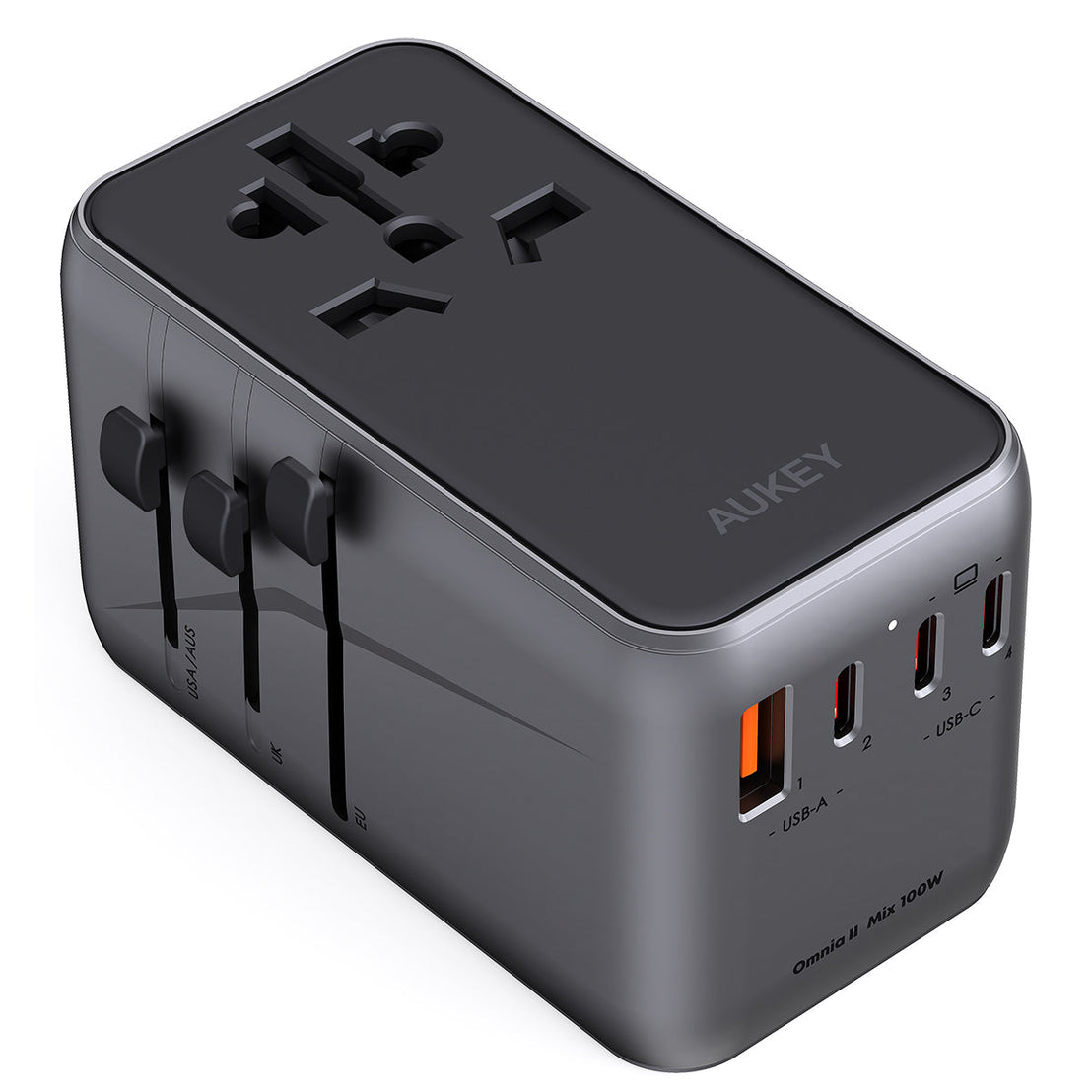 Travel Mate 100W GaN Universal Adapter with USB Ports