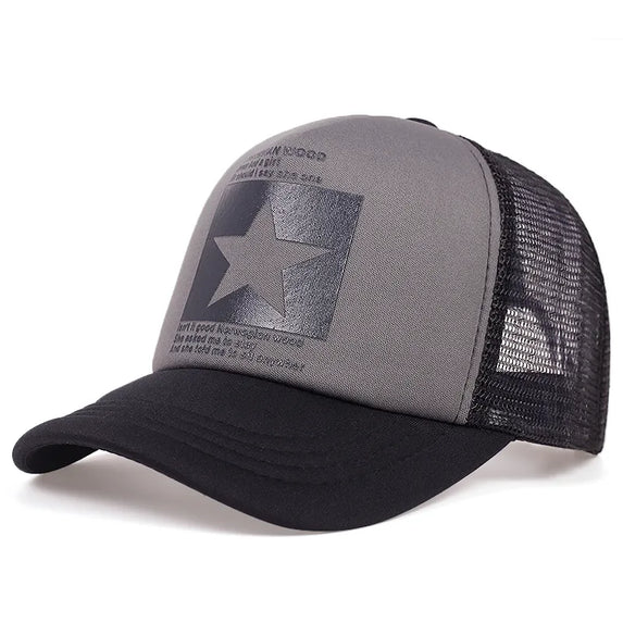 Five-pointed Star printed baseball cap for spring summer (FP-317)