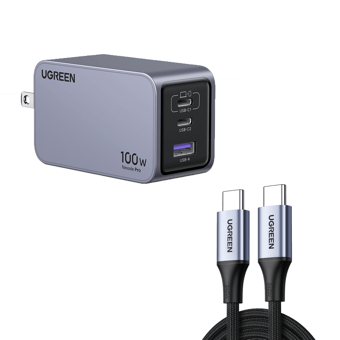 UGREEN Nexode Pro 100W 3-Port GaN Fast iphone Charger