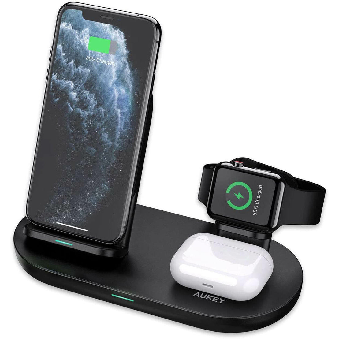 AUKEY LC-A3 Aircore 3 in 1 Wireless Charging Station Stand