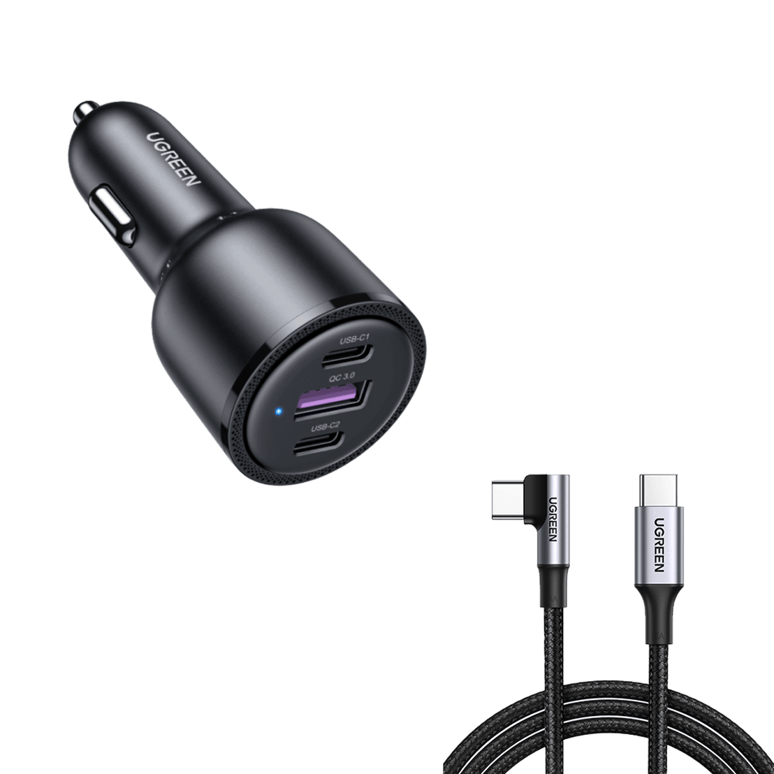 UGREEN 69W USB C Car Charger Bundle