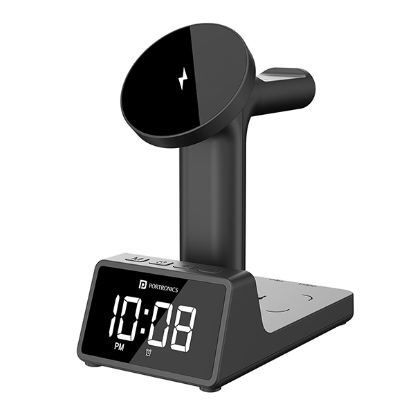 001-1.jpg Portronics Bella 2 3 in 1 15W Magnetic Wireless Charging Station - Image 1