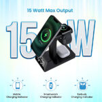 Portronics Bella 2 3 in 1 15W Magnetic Wireless Charging Station - Image 2