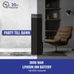 Dyanora Fusion 90 Watt Bluetooth Battery Powered Tower Speaker with TWS Connectivity, Aux/FM/USB/Bluetooth 5.0/ SD Card and Karaoke Support (Oak Wood) - Image 2