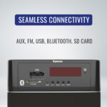 Dyanora Fusion 90 Watt Bluetooth Battery Powered Tower Speaker with TWS Connectivity, Aux/FM/USB/Bluetooth 5.0/ SD Card and Karaoke Support (Black) - Image 7