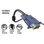 Male to Male VGA Cable 1.5M, Supports PC, Monitor, LCD, LED, Plasma, Projector, TFT - Image 2