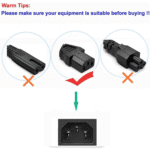 Computer Power Cable Cord for Desktops, PC, Printers, Monitor, SMPS (1.5M, Black) - Image 2