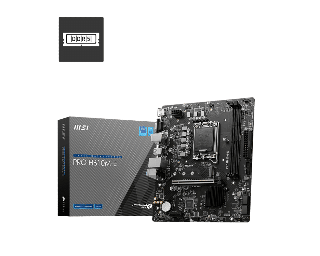 1024.png MSI Pro H610M-E DDR5 Motherboard - Image 1