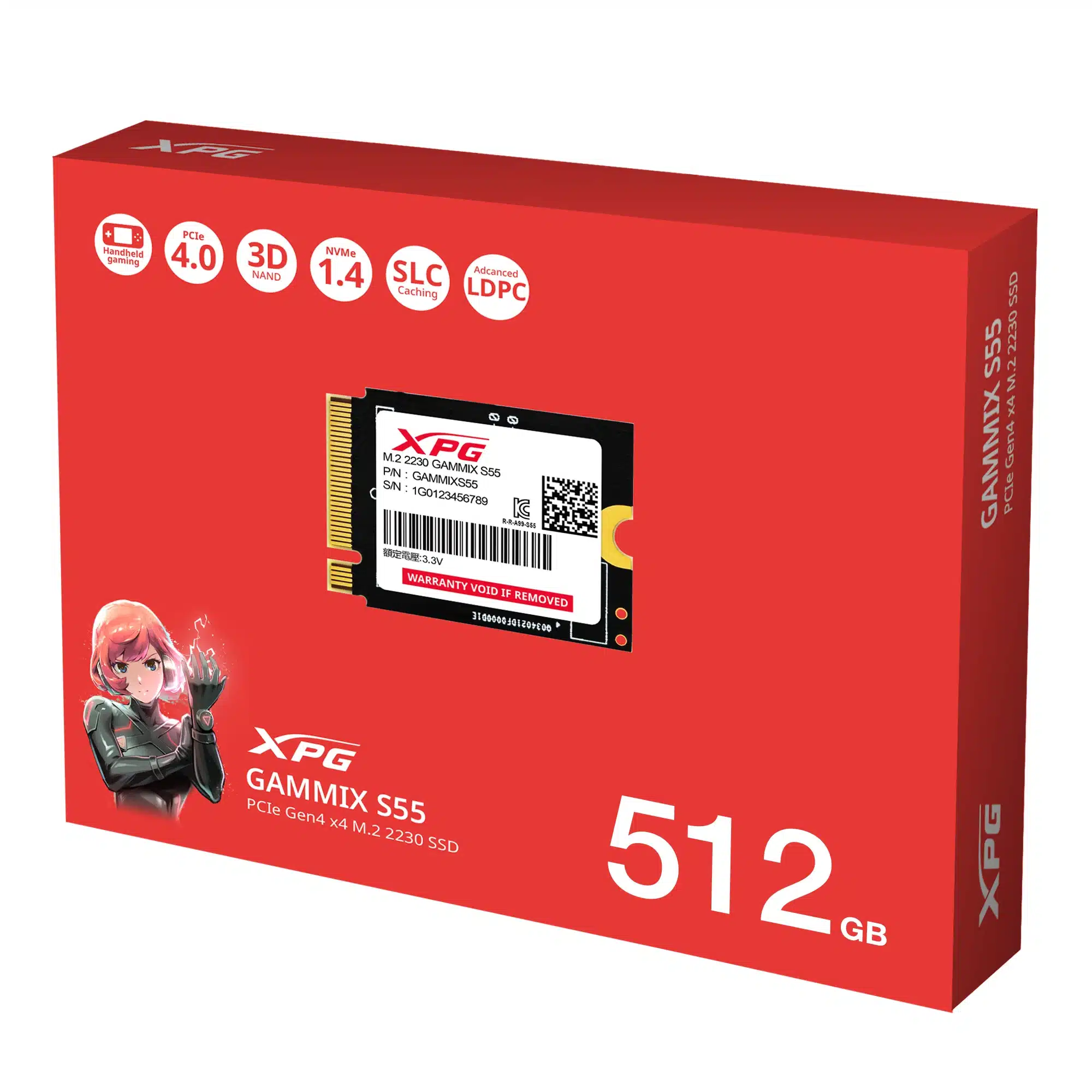 13b5f0eb-2918-4a9a-90d5-bbc4ce0d70b9.webp XPG GAMMIX S55 512GB PCIe Gen4 x4 M.2 NVMe SSD - Image 1