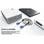 Male to Male VGA Cable 1.5M, Supports PC, Monitor, LCD, LED, Plasma, Projector, TFT - Image 3