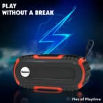 Dyanora Thunder DY-BT10-01 10W (2 * 5W) Bluetooth Speaker Ultra Clear Audio & Passive bass Radiator, Bluetooth V5.0, Upto 7 hrs of Play time (Black – Red) - Image 4