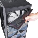 Ant Esports ICE-310MT Mid-Tower ATX Computer Case I Gaming Cabinet – Black Support ATX/Micro-ATX/ITX Motherboard with 2 x 180 mm Rainbow Front Fans and 1 x 120 mm Rear Fan Pre-Installed - Image 5